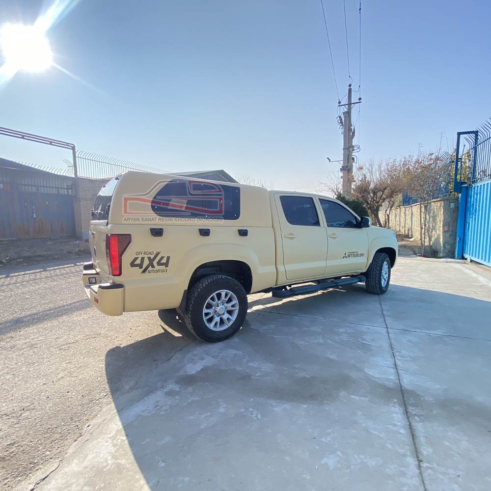 آرین صنعت رزین خودرو سازنده انواع کابین فایبرگلاس عقب آمیکو شیشه بغل ثابت