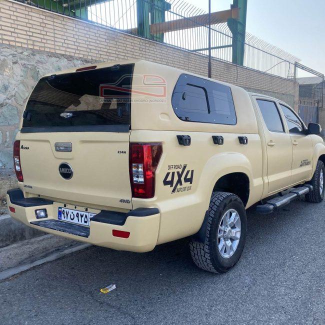 کابین فایبرگلاس عقب آمیکو شیشه بغل ثابت